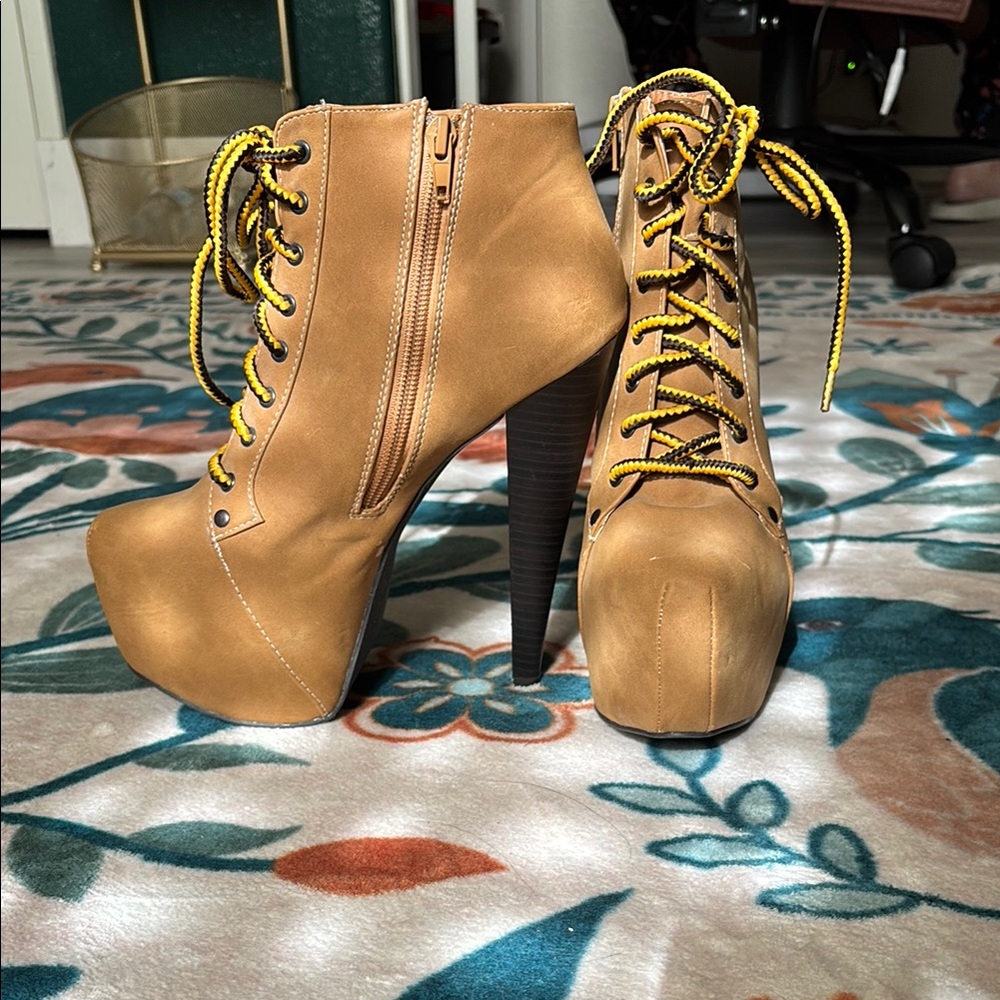 Timberland Look-A-Like Platform Heels
